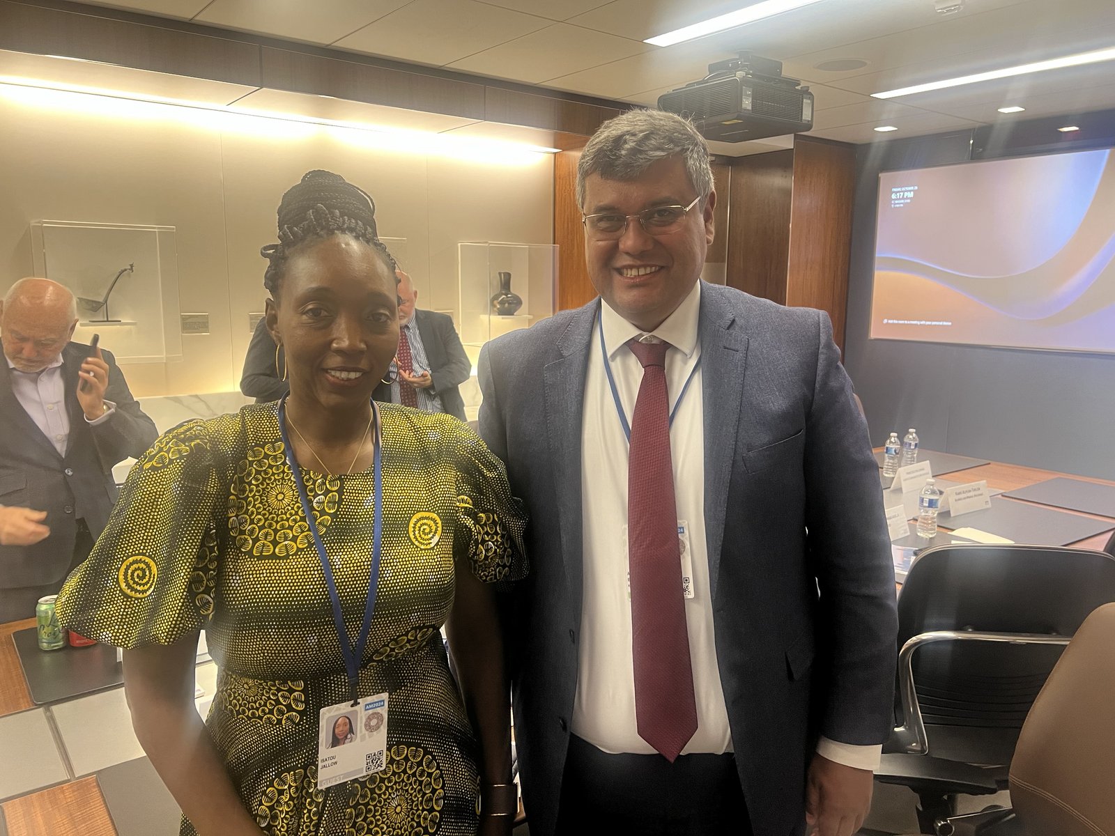 Isatou Aisha Jallow with Flávio Dino, former Governor of Maranhão and Justice of Brazil's Supreme Federal Court