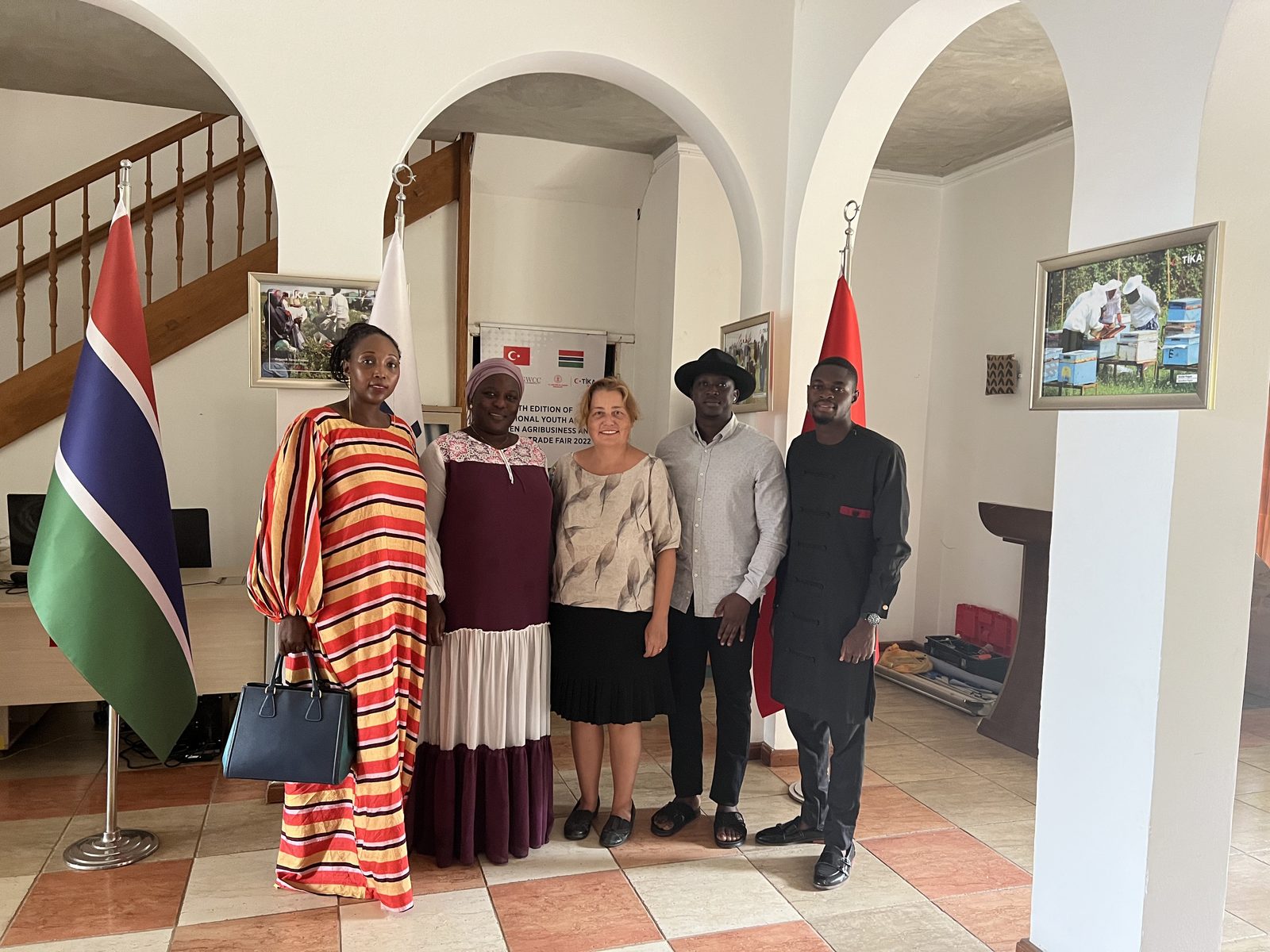 Meeting with partners at a Gambian government office