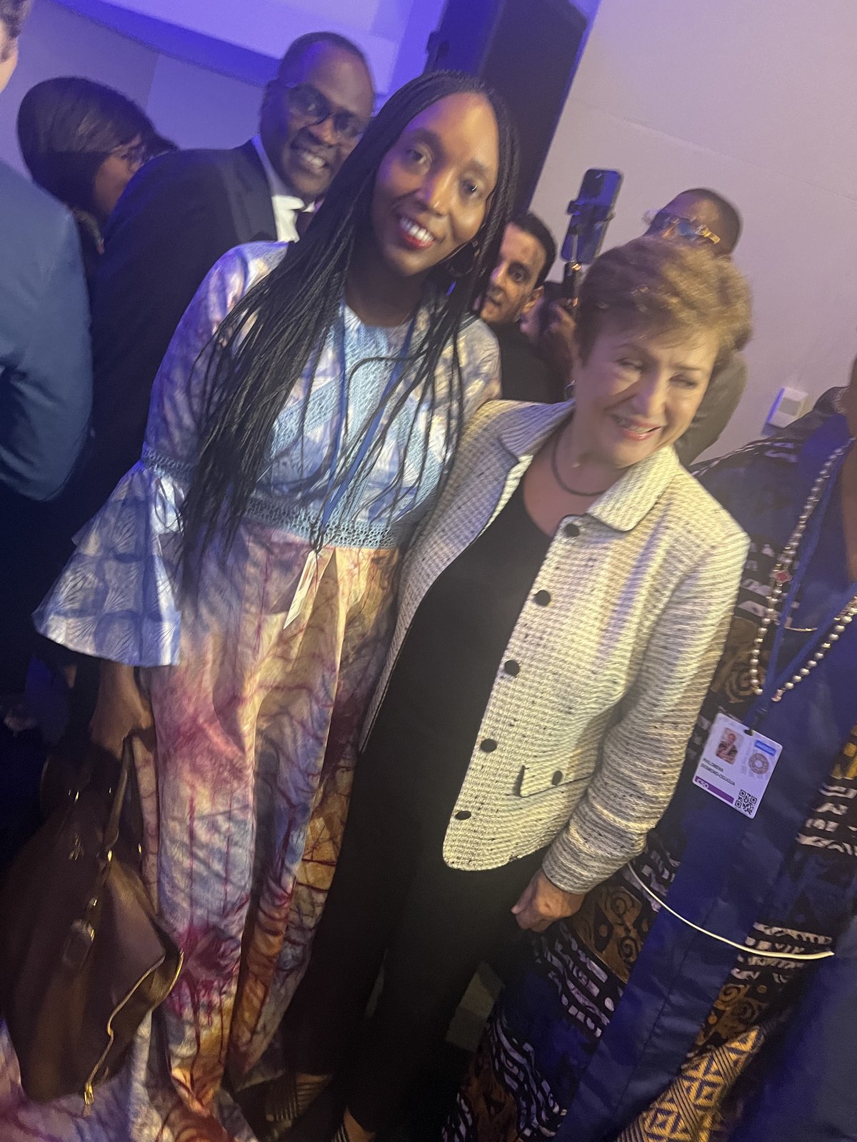 Isatou Aisha Jallow with Kristalina Georgieva, Managing Director of the IMF