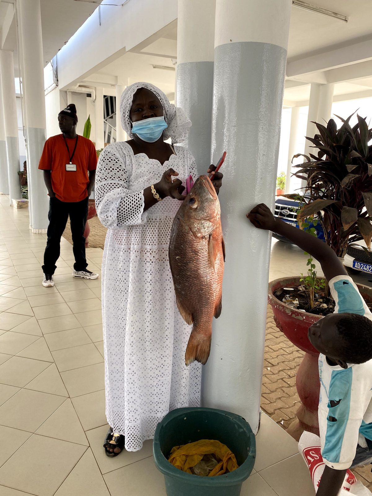 Visiting a local market