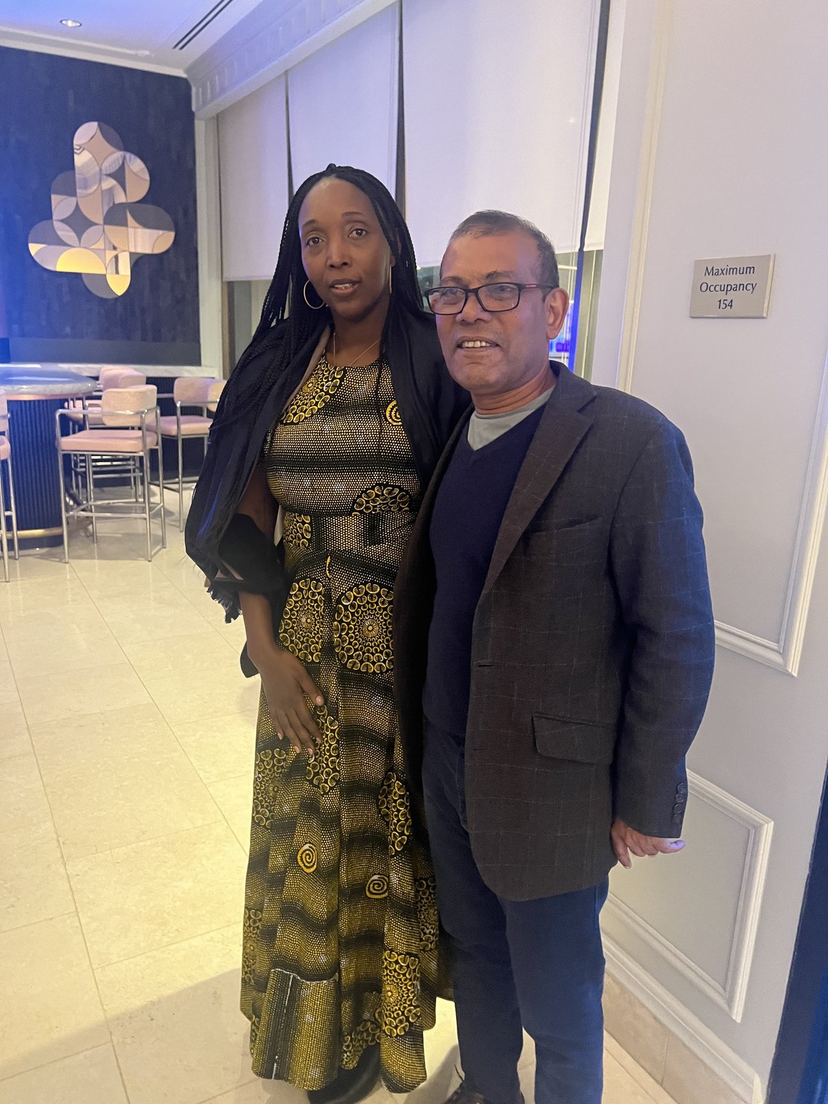 Isatou Aisha Jallow with Mohamed Nasheed, former President of the Maldives