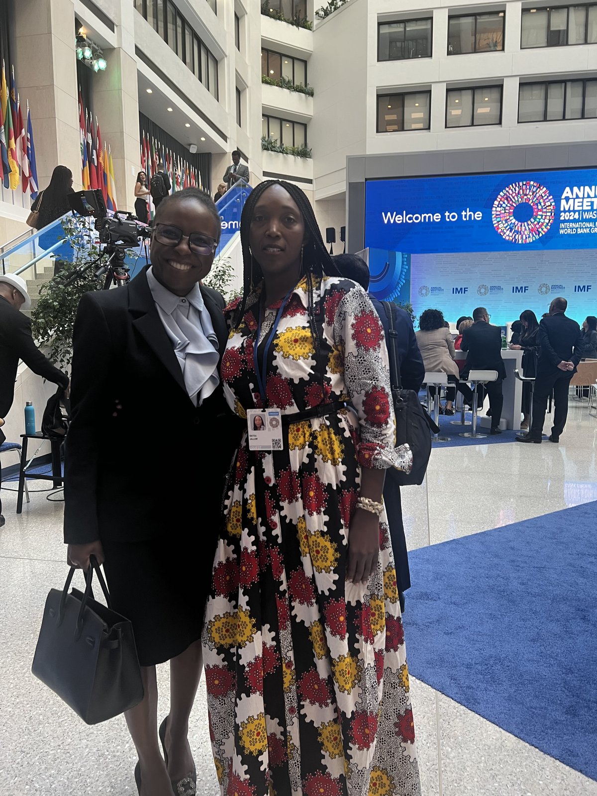 Isatou Aisha Jallow with Vera Esperança dos Santos Daves de Sousa, Minister of Finance of Angola